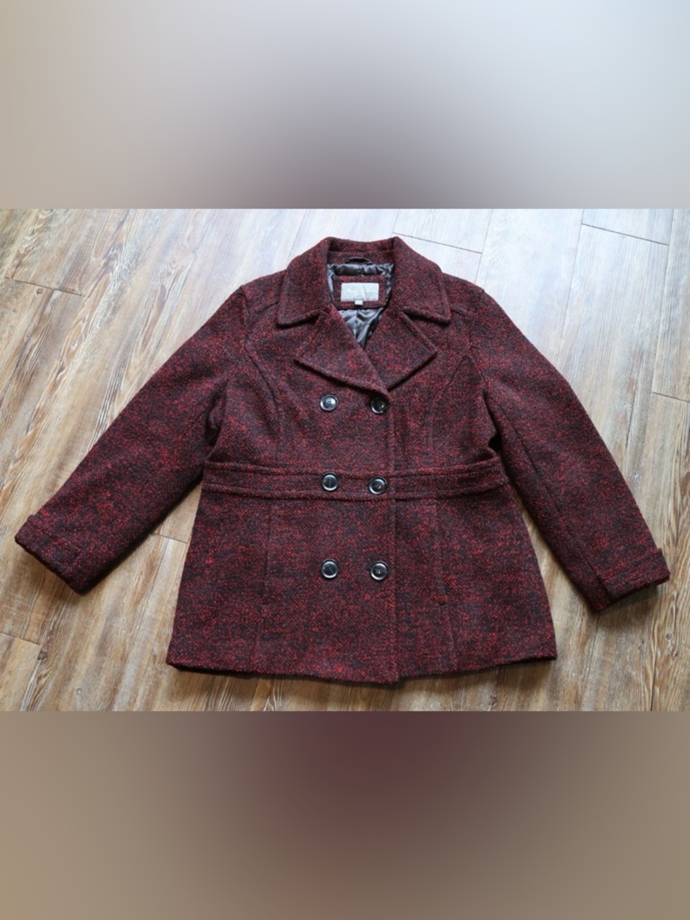 Vintage Marvin Richards New York Coat Womens Speckled Cold Weather Peacoat XL